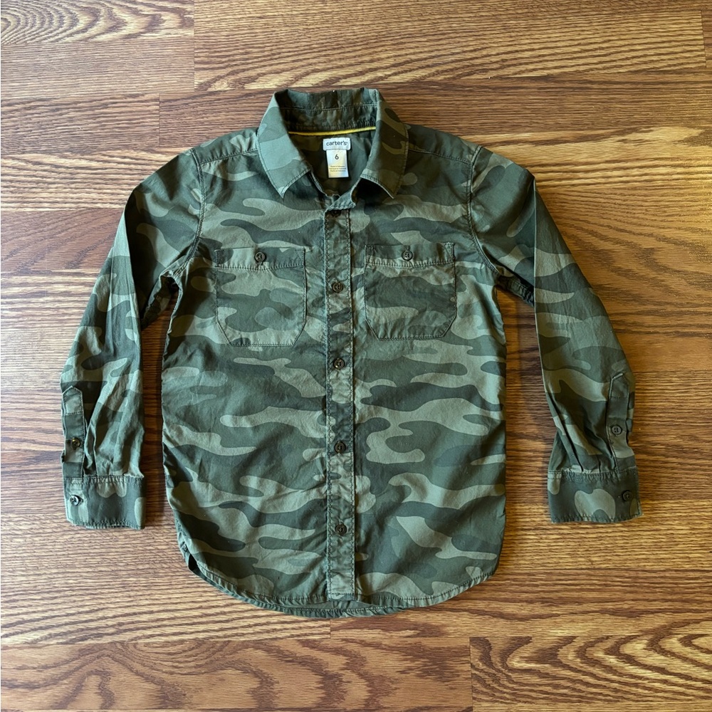 Boy's Carter’s Camouflage Long Sleeve Shirt Size 6